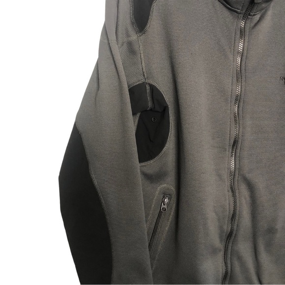 The North Face Men's TKA Stealth Full Zip Fleece Jacket Coat Gray Size M - Picture 4 of 11